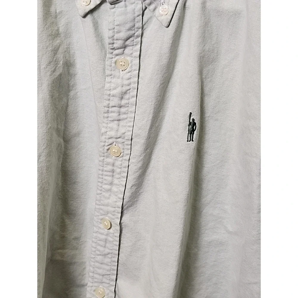 J. CREW 100% Cotton Long Sleeved Button Down Shirt SZ LARGE Lt. Green